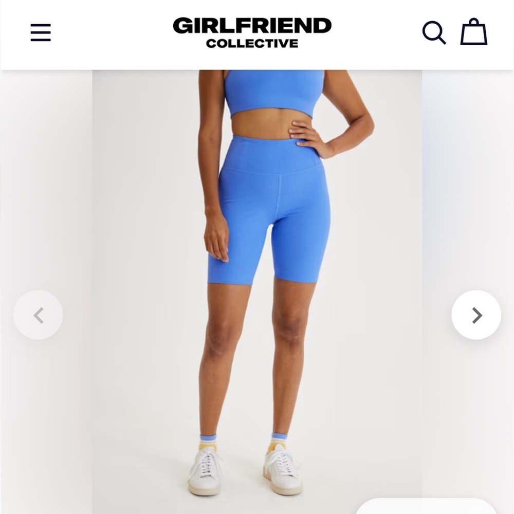 Girlfriend Collective | ribbed workout set in Daydream / S